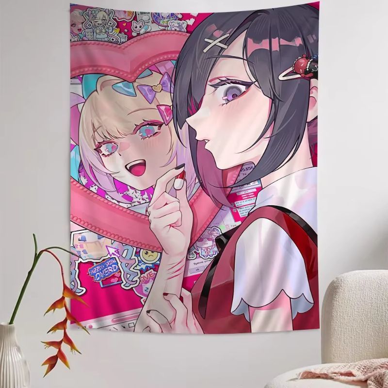 VIKAMA Pink Anime Girl Tapestr - đánh giá và giá Anime Cosplay Girl Photo