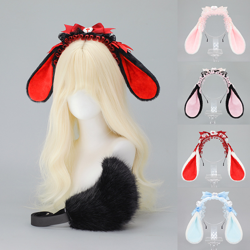 Lolita Rabbit Ear Headband Wom - đánh giá và giá Anime Cosplay Girl Photo