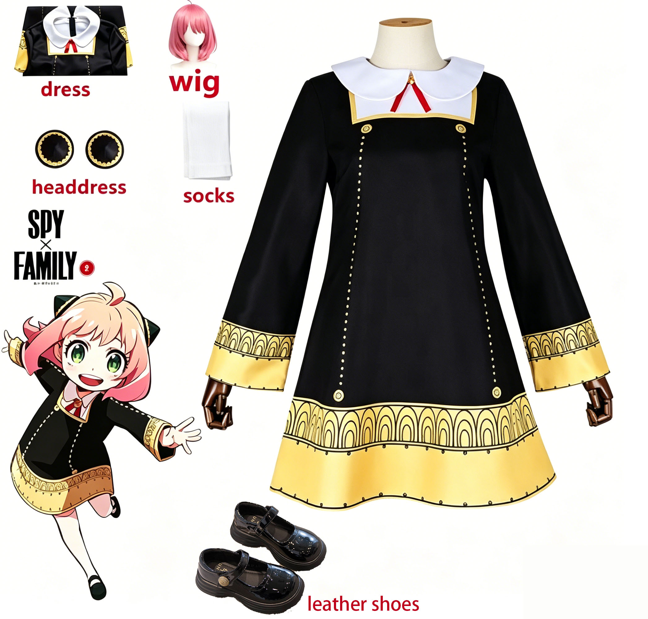 Spy X Family Anya Forger Cospl - đánh giá và giá Spy Family Outfit