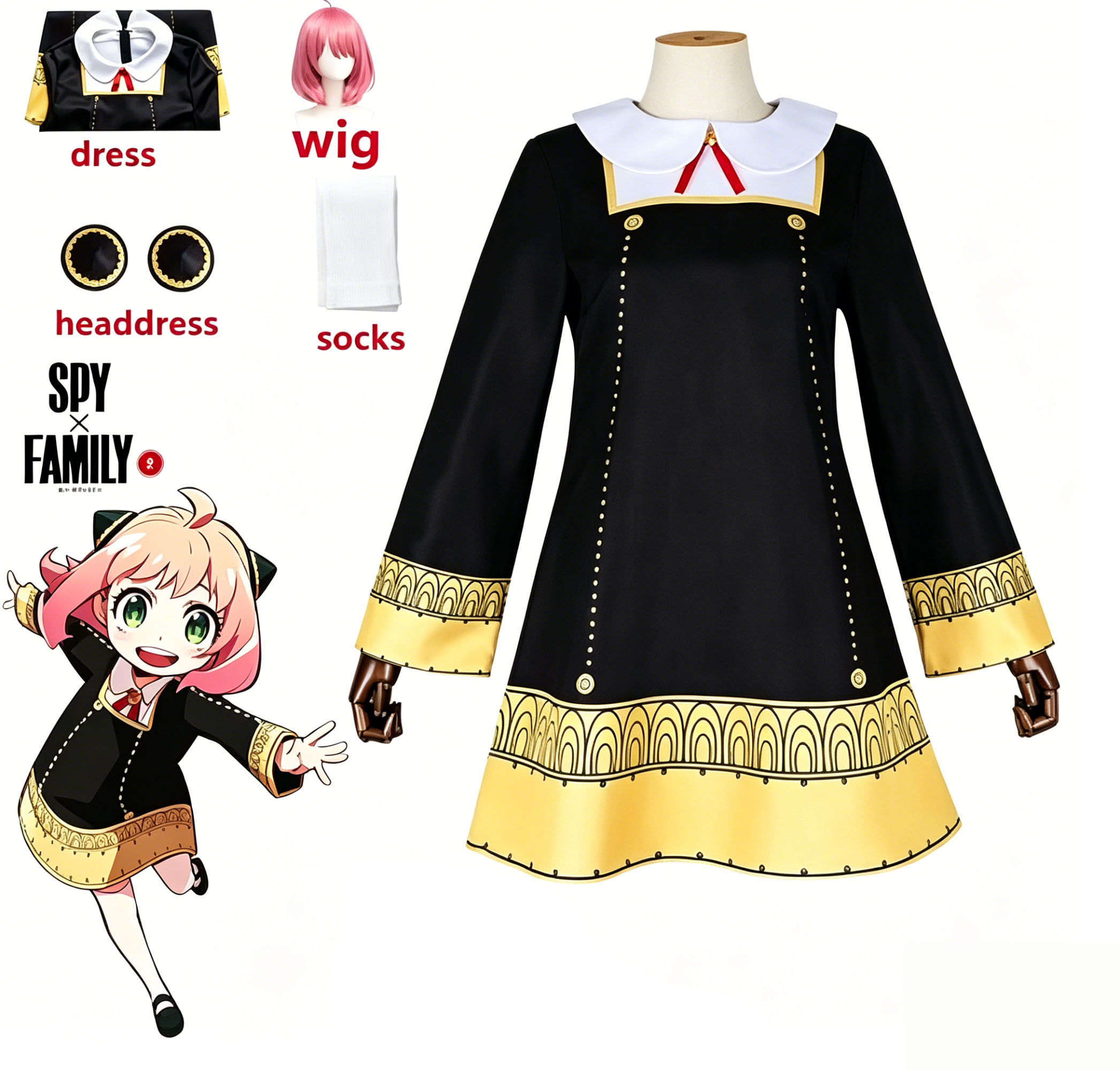 Spy X Family Anya Forger Cospl - đánh giá và giá Spy Family Outfit